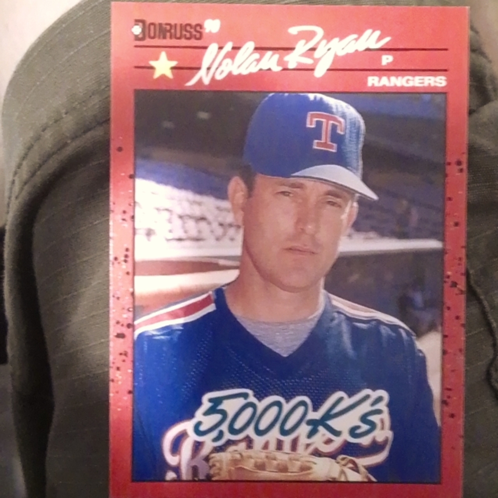 1990 DonRuss Nolan Ryan 5000k's card